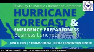 Hurricane Forecast Town Hall presented by the Texas City-La Marque Chamber of Commerce