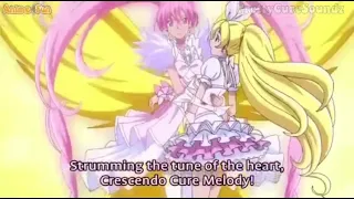 {HQ} Suite Pretty Cure| Crescendo Cure Melody Transformation/Attack SFX! (From the Suite Movie!)