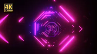 VJ LOOP NEON Pink Purple Metallic Sci-Fi Abstract Background Video RGB Gaming Light 4k Wallpaper