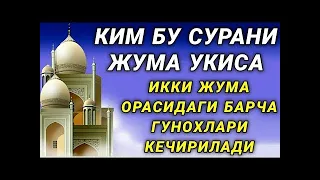 КАХФ СУРАСИ ЖУМА КУНИ ТИНГЛАНГ дуолар канали