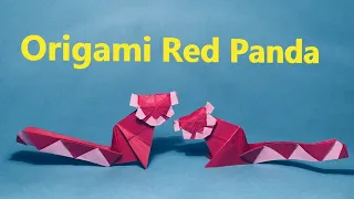 How to make an easy Origami Red Panda, step by step tutorial