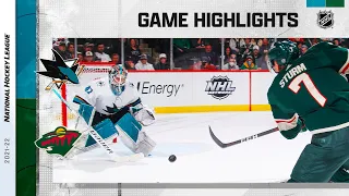 Sharks @ Wild 11/16/21 | NHL Highlights