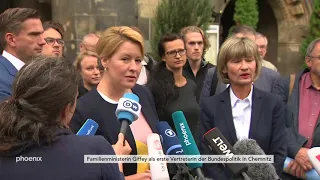 Chemnitz: Franziska Giffey und Barbara Ludwig (beide SPD) zur Lage in Chemnitz am 31.08.18