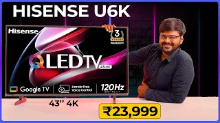 Hisense U6K 43 Inch 4K TV Unboxing & Review | is it a GOOD DEAL⚡ in Amazon Great Indian Festival 🔥