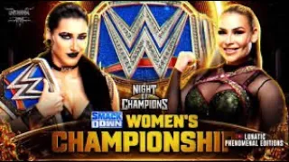 WWE 2K23 Night of champions Smackdown women`s championship Rhea Ripley vs Natalya
