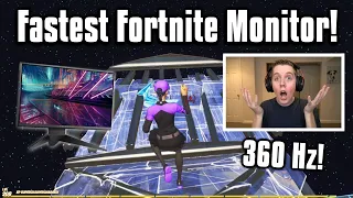 Trying The World's FASTEST Gaming Monitor In Fortnite! (360Hz)