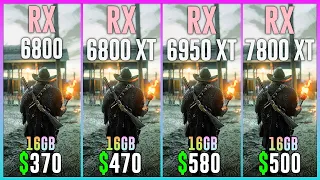 RX 6800 vs RX 6800 XT vs RX 6950 XT vs RX 7800 XT - Test in 15 Games