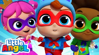 Super Heroes Save The Day |  Little Angel Color Songs & Nursery Rhymes | Learn Colors & Shapes