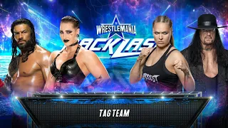 ROMAN REIGNS & RHEA RIPLEY VS RONDA ROUSEY & UNDERTAKER