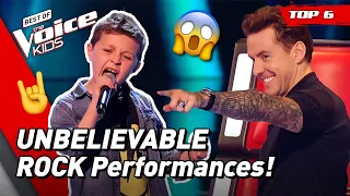 INSANE ROCK Songs in the Blind Auditions in The Voice Kids! 🤘 | Top 10