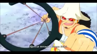 One Piece - Usopp / Lysop vs Daruma - Green Star: Humandrake/Trampolia and Impact Wolf Episode 566