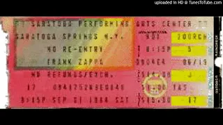 Frank Zappa - Crew Slut, Saratoga Performing Arts Centre, NY, September 1st, 1984