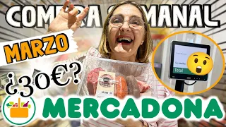 Compra Semanal MERCADONA x 30€: ¿RETO CONSEGUIDO? 🛒 (Marzo 2024)🥕🍑|  LorenaAndCia