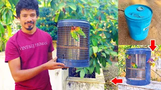 Amazing idea To Make Birds Cage Using Oil Can | DIY Birds Travel Cage | Parrot Cage