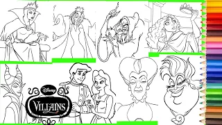 Coloring Disney Villain Ursula Maleficent Evil Queen Mother Gothel Lady Tremaine & MORE