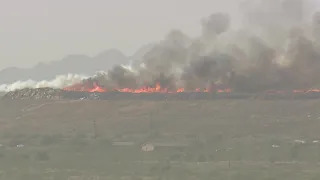 Landfill fire burns near Scottsdale