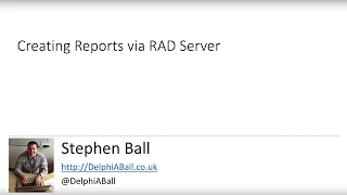 Creating PDF Reports via RAD Server