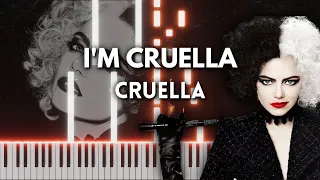 I'm Cruella - Piano Tutorial / Cover (Cruella Soundtrack) FREE MIDI