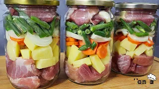 I cook once a month! and every day I have a cooked meal for the family! can the meal in jars