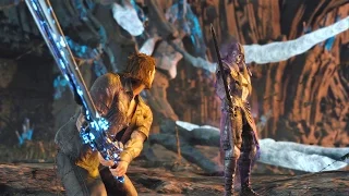 Final Fantasy XV - Gladiolus vs Gilgamesh Boss Fight (Japanese)