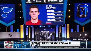 Blues take Kostin with last pick in first round