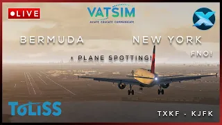 VATSIM New York FNO! + Plane Spotting! | A319 | Bermuda - New York | BSS Sound | VATSIM | X-Plane 11