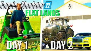 I spent 24 hours on a Flat Map with $ 0 ... ep.2 🚜Farming Simulator 2022 timelapse