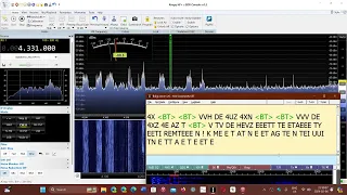 4XZ Haifa Israel Navy 4331 kHz CW Shortwave Morse code with comments