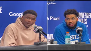 ANTHONY EDWARDS & KAT AFTER TONIGHTS SESSON ENDING GAME 5 LOSS VS MAVERICKS AT TARGET CENTER