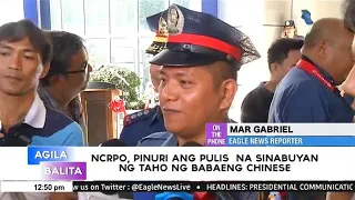 For his patience, PNP honors policeman in "taho" incident at MRT station
