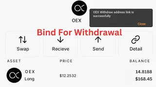 Bind / Withdraw OEX AIRDROP Now! | Free 168$ Profit For Everyone (WITHDRAW PROOF)