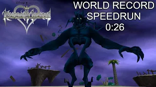 KH RE: COM [Sora Proud Mode] Darkside [WR] Speedrun 0:26 [WORLD RECORD]