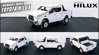 Membuat Mobil Offroad Miniatur Toyota Hilux GR Sport Dari Kardus || Handmade
