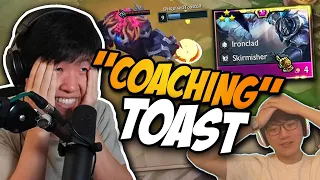 Not sure if I'm coaching Toast or he's coaching me...