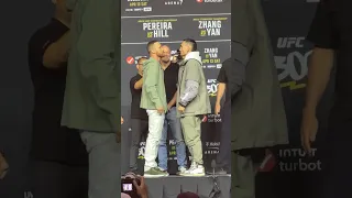 😤 JUSTIN GAETHJE VS MAX HOLLOWAY UFC PRESS CONFERENCE FACE OFF