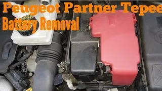 Peugeot Partner Tepee Battery Removal