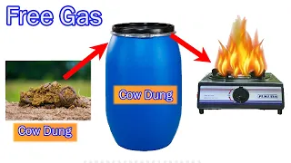 How to make Free Gas from Cow Dung for Cooking | Amazing technology to use free gas from garbage.