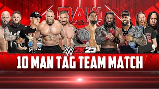 Team WWE vs The Bloodline - 10 Man Tag Team Match! - WWE 2K23