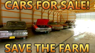 I Need to CLEAN HOUSE!!! MULTIPLE 1950s & 1960s GM Project Cars for Sale! (Car Collection Tour)