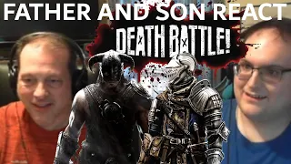 Father and Son React To DEATH BATTLE! Skyrim VS Dark Souls Reaction