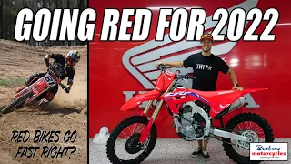 GOING RED FOR 2022 | First ride on the 2022 CRF450!
