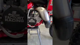 Freshly installed FMF Factory Fatty and Shorty on 2023 GasGas MC 85. 2-Stroke Music Maker.