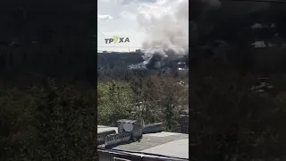 Харьков, горят частные дома после обстрелов расейцами