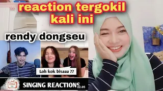 REACTION || Rendy dongseu Dua cewek ini kaget setelah dinyanyiin lagu bahasa mereka ||OME TV