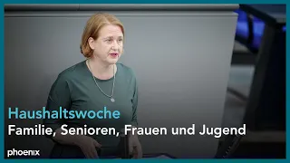 Haushaltswoche: Etat Familie, Senioren, Frauen und Jugend am 05.09.23