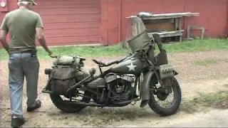 WW II 1942 Harley-Davidson WLA The Motorcycle That Won The War!