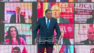 Milorad Dodik na konvenciji 2020. govori o Prnjavoru