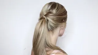 КРАСИВАЯ ПРИЧЕСКА НА КАЖДЫЙ ДЕНЬ ВМЕСТО ОБЫЧНОГО ХВОСТА | CUTE EASY PONYTAIL HAIR TUTORIAL