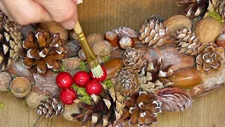 I gathered  cones and  nuts from the forest, and made incredible beauty! You can make money from it!