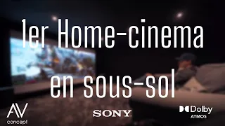 Notre première salle ciné (filmée) en sous-sol !